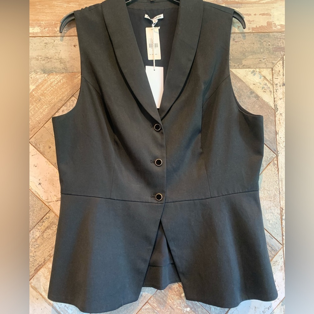 Reformation Noir peplum waistcoat.